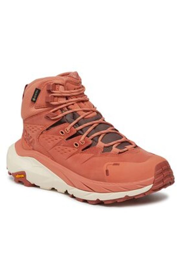HOKA - Hoka Trekkingi Kaha 2 Gtx GORE-TEX 1123156 Pomarańczowy. Kolor: pomarańczowy. Materiał: skóra