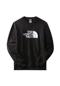 Bluza The North Face Drew Peak Sweater 0A4SVRJK31 - czarna. Kolor: czarny. Materiał: dzianina, bawełna. Wzór: aplikacja. Styl: klasyczny