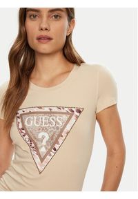 Guess T-Shirt W5RI22 J1314 Écru Regular Fit. Materiał: bawełna #3