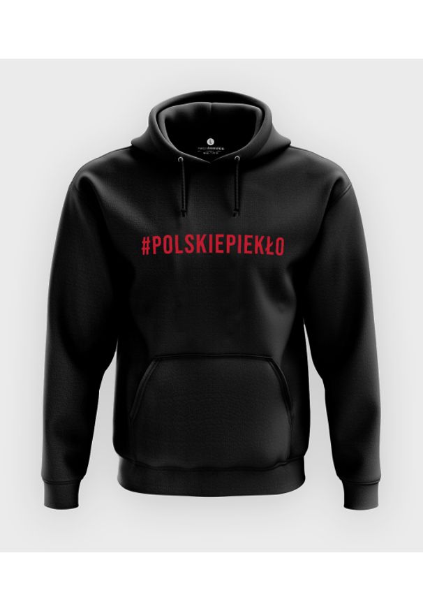MegaKoszulki - Bluza z kapturem #POLSKIEPIEKŁO Czerwony. Typ kołnierza: kaptur. Kolor: czerwony