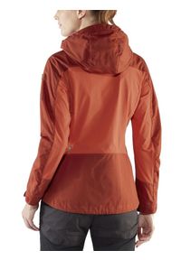 Fjällräven - Kurtka turystyczna Abisko Lite Trekking Jacket W - pomarańczowa. Kolor: czerwony. Materiał: materiał. Sport: turystyka piesza