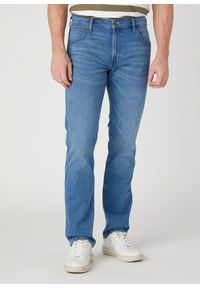 Wrangler - WRANGLER GREENSBORO MĘSKIE SPODNIE JEANSOWE JEANSY VITO W15QAG42E 112329009. Okazja: na co dzień, na spacer. Wzór: aplikacja. Sezon: zima, lato. Styl: klasyczny, sportowy, casual, elegancki
