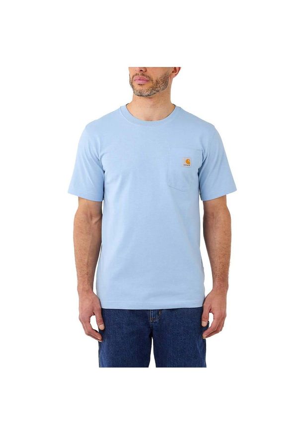 Koszulka sportowa męska T-shirt Carhartt Heavyweight Pocket K87. Kolor: niebieski