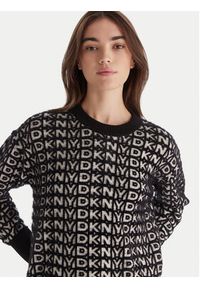 DKNY Sweter P5MSAX92 Czarny Regular Fit. Kolor: czarny. Materiał: bawełna #2