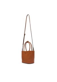 TOMMY HILFIGER - Tommy Hilfiger Torebka Th Marina Bucket Leather AW0AW18739 Brązowy. Kolor: brązowy. Materiał: skórzane #6