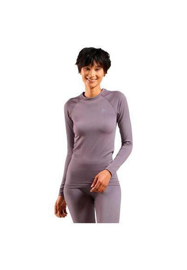 Odlo - Longsleeve termoaktywny damski ODLO Performance Warm Bl Top Crew Neck. Kolor: szary. Długość rękawa: długi rękaw