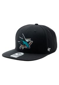 47 Brand Czapka z daszkiem NHL San Jose Sharks No Shot '47 CAPTAIN H-NSHOT22WBP-BKB Czarny. Kolor: czarny. Materiał: materiał #1