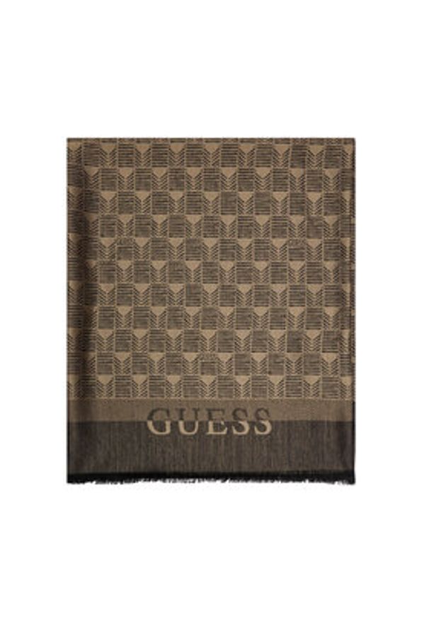 Guess Szalik AM9437 POL03 Beżowy. Kolor: beżowy. Materiał: materiał