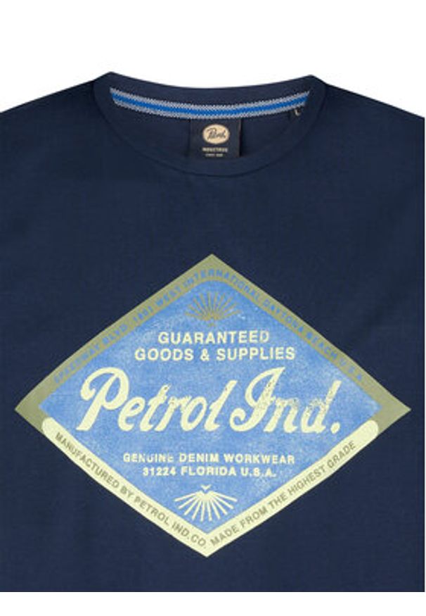 Petrol Industries T-Shirt M-1050-TSR634 Granatowy Regular Fit. Kolor: niebieski. Materiał: bawełna