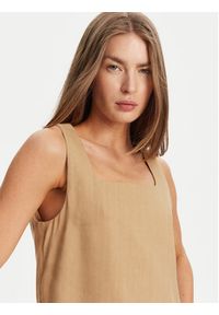 Marella Top Terni 2513161055 Beżowy Regular Fit. Kolor: beżowy. Materiał: len, wiskoza