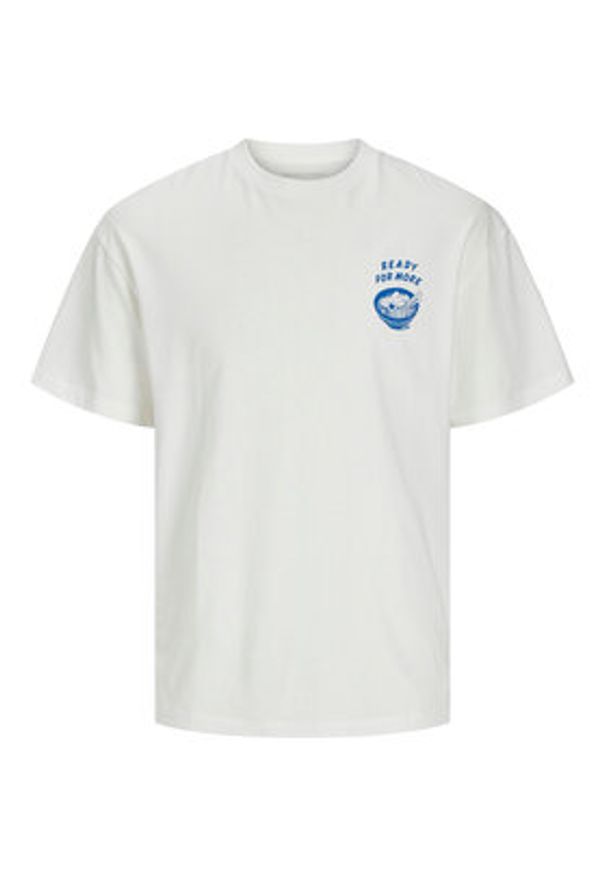 Jack & Jones T-Shirt Charge 12269384 Biały Relaxed Fit. Kolor: biały. Materiał: bawełna