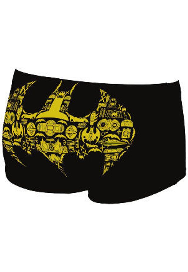 Kąpielówki męskie na basen Arena Super Hero Low Waist Short. Kolor: czarny, wielokolorowy, żółty