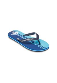 Quiksilver - Klapki dla Mężczyzn MOLOKAI ART 25 Niebieski. Kolor: niebieski. Materiał: materiał, syntetyk, guma. Szerokość cholewki: normalna. Sport: fitness, pływanie