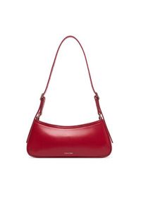 Calvin Klein Torebka Ck Small Shoulder Bag LV04F3170G Bordowy. Kolor: czerwony. Materiał: skórzane #2