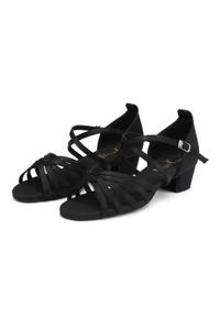 BURTAN - Buty damskie do tańca towarzyskiego i salsy Burtan Havana 3,5 cm. Kolor: czarny. Sport: taniec