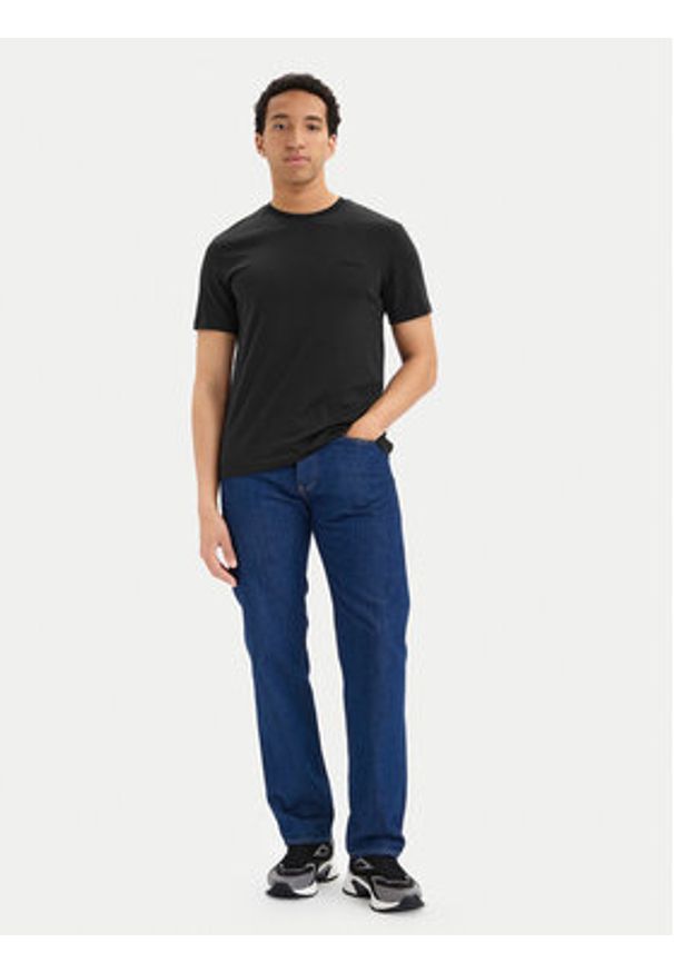 Calvin Klein T-Shirt LV04LG222G Czarny Slim Fit. Kolor: czarny. Materiał: bawełna