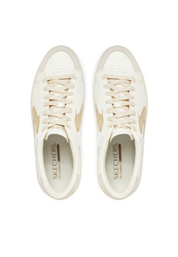 skechers - Skechers Sneakersy Hiland - Quite Chic 185170/NTGD Écru. Materiał: skóra