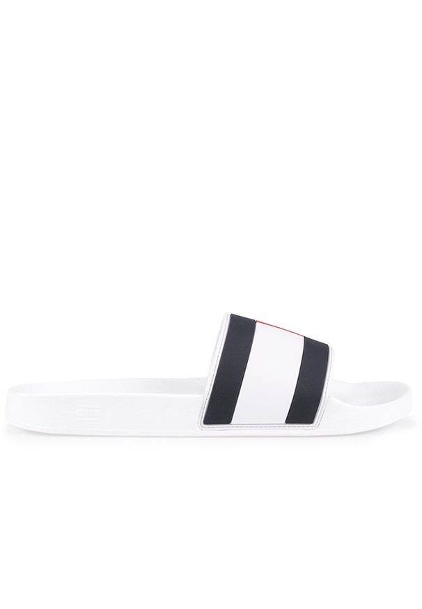 TOMMY HILFIGER - Tommy Hilfiger Essential Slides > FM0FM03484-YBR. Materiał: guma, poliester, materiał. Sezon: lato. Styl: elegancki