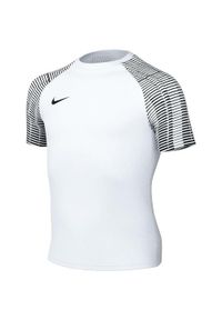Koszulka treningowa chłopięca Nike Academy. Kolor: biały. Długość rękawa: krótki rękaw. Długość: krótkie