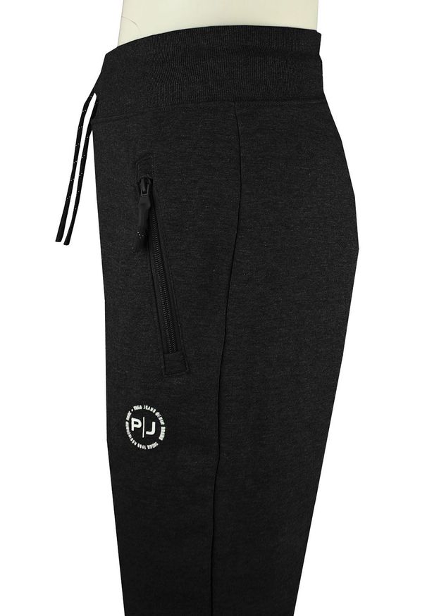 Dresowe Spodnie, Męskie - Pako Jeans - Czarne. Kolor: czarny. Materiał: bawełna, poliester. Styl: sportowy