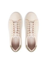 Calvin Klein Sneakersy Cupsole Lace Up Lth HW0HW02540 Beżowy. Kolor: beżowy. Materiał: skóra #4
