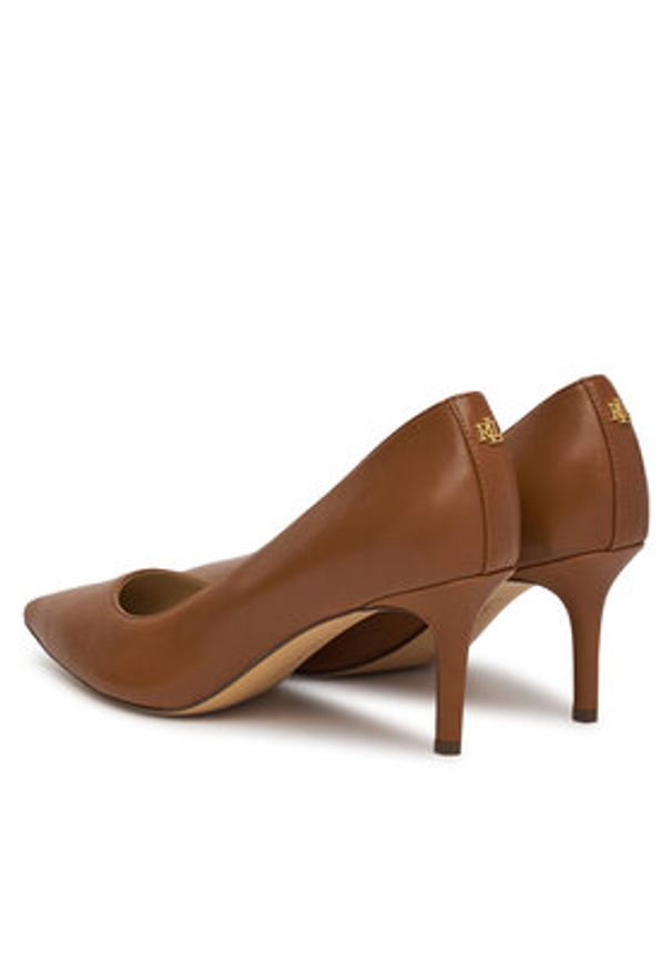 Lauren Ralph Lauren - LAUREN RALPH LAUREN Szpilki Lanette 802972023002 Brązowy. Kolor: brązowy. Materiał: skóra. Obcas: na szpilce