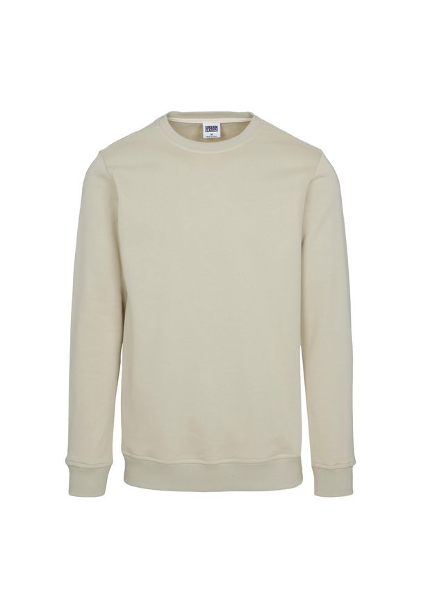 Urban Classics - Bluza Urban Classic basic terry crew. Kolor: beżowy, wielokolorowy, biały