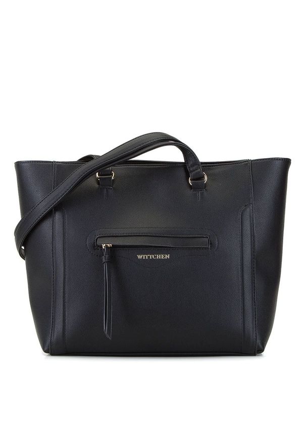 Czarna shopperka Wittchen skórzana, elegancka