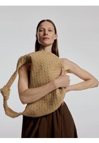 Reserved - Pleciona torebka z zamszu - musztardowy. Kolor: żółty. Materiał: zamszowe #1