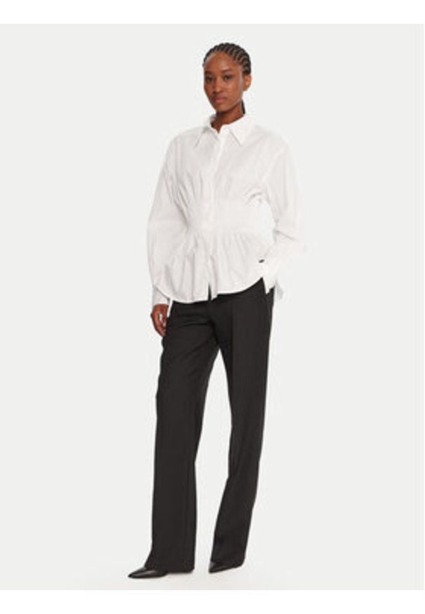 French Connection Koszula 72ZDP Biały Regular Fit. Kolor: biały. Materiał: bawełna