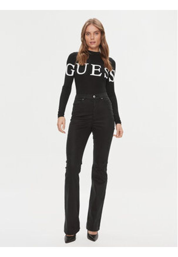 Guess Body Giulia V4RP09 K68D2 Czarny Slim Fit. Kolor: czarny. Materiał: wiskoza