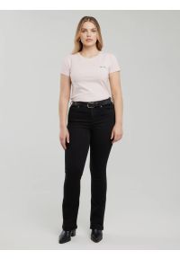 Big-Star - Koszulka damska z niewielkim logo różowa Irsera 600. Okazja: na co dzień. Kolor: różowy. Materiał: bawełna, jeans, materiał. Wzór: haft. Styl: elegancki, casual #5