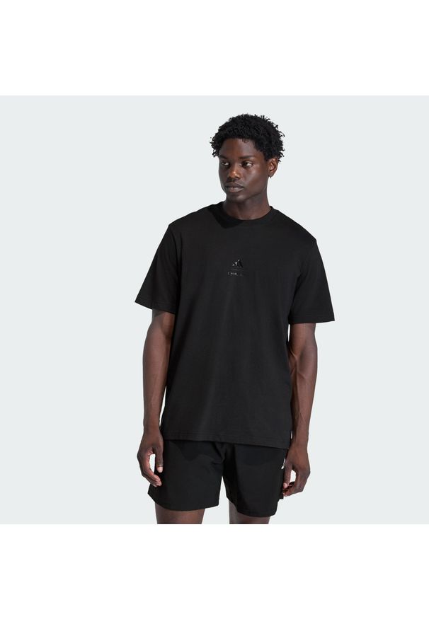 Adidas - Koszulka Lesmills Mind Body Graphic. Kolor: czarny. Sport: fitness