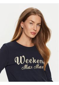 Weekend Max Mara Bluzka Quinoa 2425946022 Granatowy Regular Fit. Kolor: niebieski. Materiał: bawełna #4