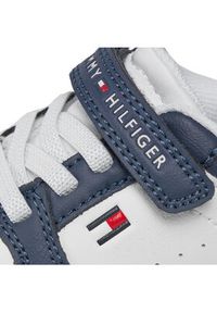 TOMMY HILFIGER - Tommy Hilfiger Sneakersy Low Cut Lace Up/Velcro Sneaker T1X9-33340-1355 M Biały. Kolor: biały. Materiał: skóra #4