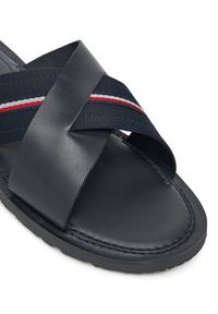 TOMMY HILFIGER - Tommy Hilfiger Klapki FM0FM05415 Granatowy. Kolor: niebieski. Materiał: skóra