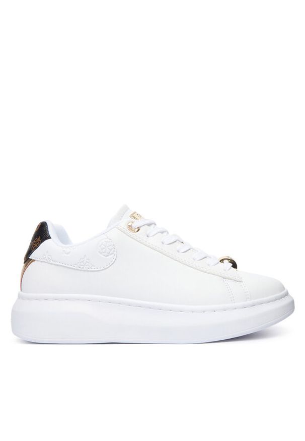 Guess Sneakersy FLTFRE LEA12 Biały. Kolor: biały. Materiał: syntetyk, skóra