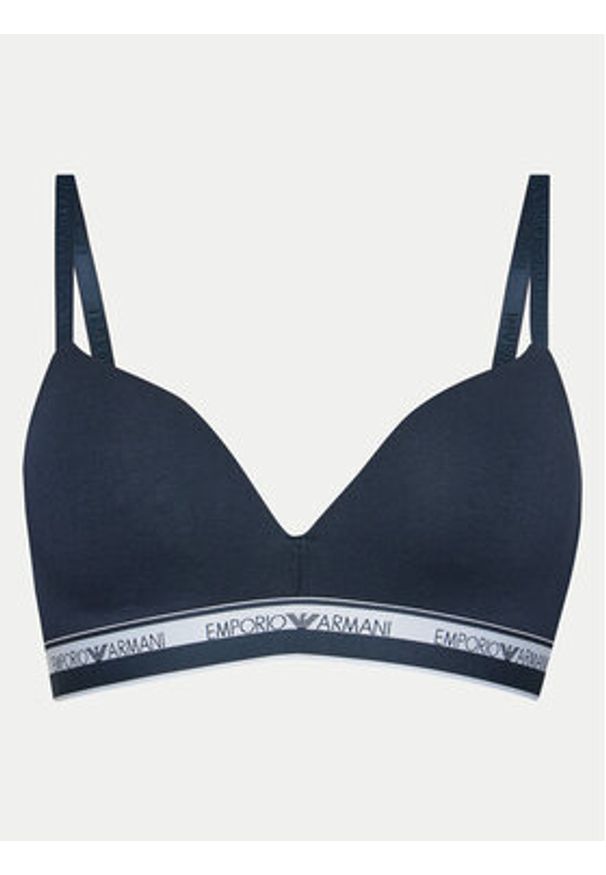 Emporio Armani Underwear Biustonosz bezfiszbinowy 164410 4R227 00135 Granatowy. Kolor: niebieski. Materiał: bawełna