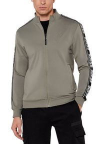 Guess - GUESS Zielona męska bluza z lampasami New Arlo, Rozmiar L. Kolor: zielony #3