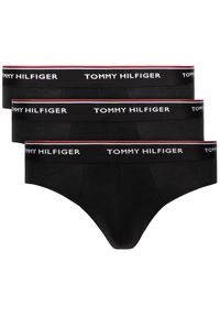 TOMMY HILFIGER - Tommy Hilfiger Komplet 3 par slipów 1U87903766 Czarny. Kolor: czarny. Materiał: bawełna #1