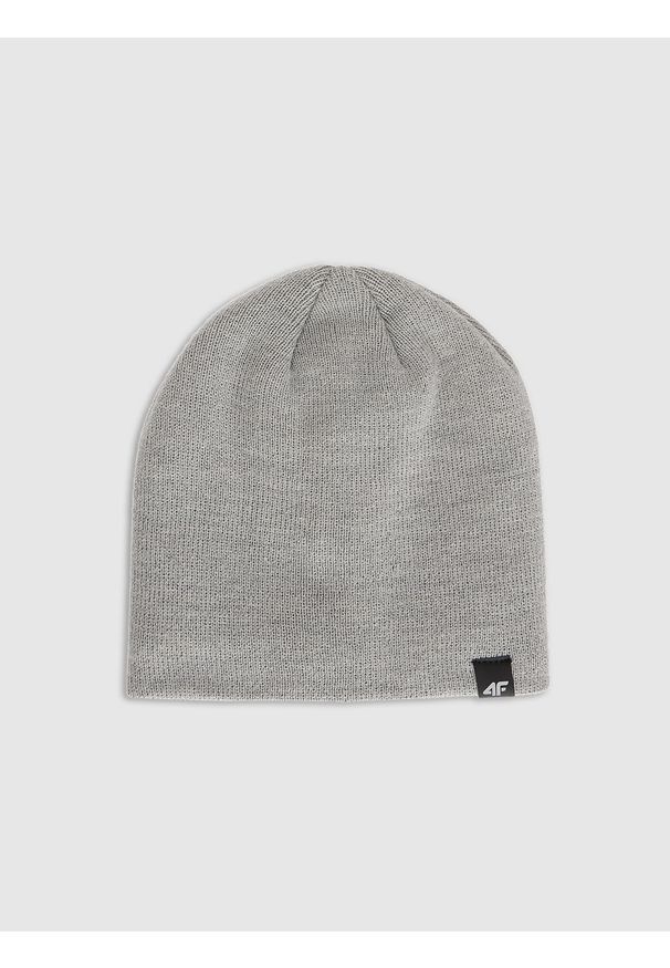 4f - 4F Czapka zimowa męska - szara M. Kolor: szary. Materiał: materiał. Sezon: zima