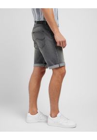 Lee - LEE MĘSKIE SPODNIE JEANSOWE 5 POCKET SHORT WASHED GREY 112349330. Materiał: jeans #6