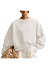 Bluza damska Nike Sportswear Phoenix Fleece DQ5761-104 - biała. Kolor: biały. Materiał: bawełna, tkanina, poliester. Styl: sportowy, klasyczny #1