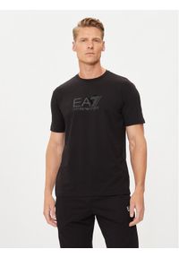 EA7 Emporio Armani T-Shirt 3DPT36 PJULZ 1200 Czarny Regular Fit. Kolor: czarny. Materiał: bawełna