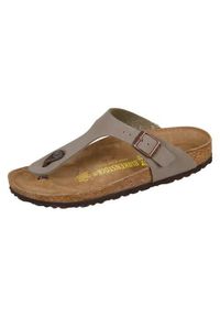Klapki damskie Birkenstock Gizeh Stone Birkoflor. Kolor: żółty. Materiał: materiał, syntetyk