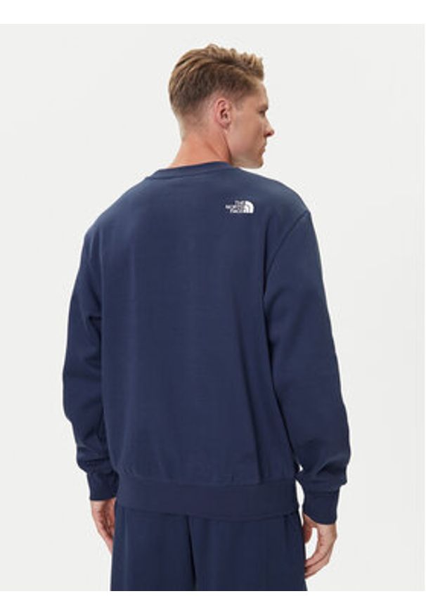 The North Face Bluza Essential NF0A89ET Granatowy Regular Fit. Kolor: niebieski. Materiał: syntetyk, bawełna