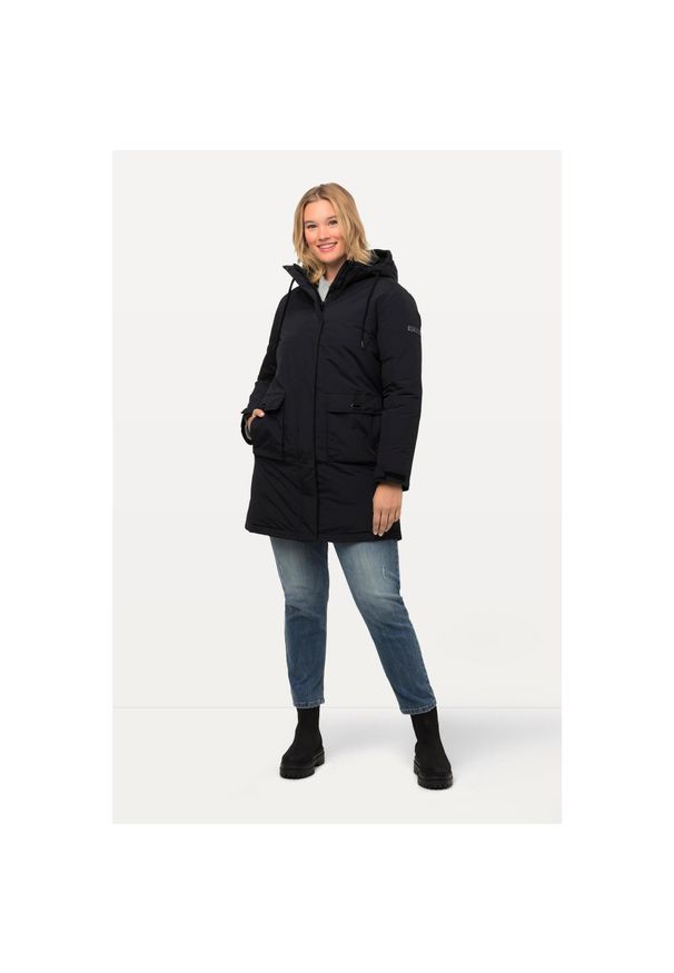 ULLA POPKEN - Damskie Kurtka funkcyjna HYPRAR wodoodporna stójka. Typ kołnierza: kołnierzyk stójkowy. Kolekcja: plus size. Kolor: czarny. Materiał: poliamid, poliester, materiał. Sport: turystyka piesza