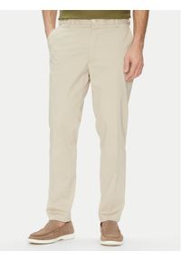 BOSS Spodnie materiałowe H-Kane 50540906 Beżowy Regular Fit. Kolor: beżowy. Materiał: bawełna