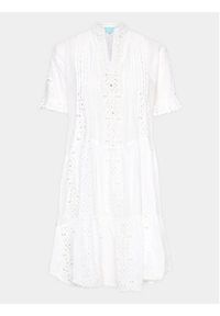 Iconique Sukienka letnia IC23 001 Biały Regular Fit. Kolor: biały. Materiał: bawełna. Sezon: lato #3