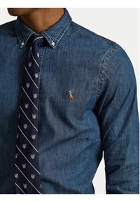 Polo Ralph Lauren Koszula Core Replen 710548539 Granatowy Slim Fit. Typ kołnierza: polo. Kolor: niebieski. Materiał: bawełna #5